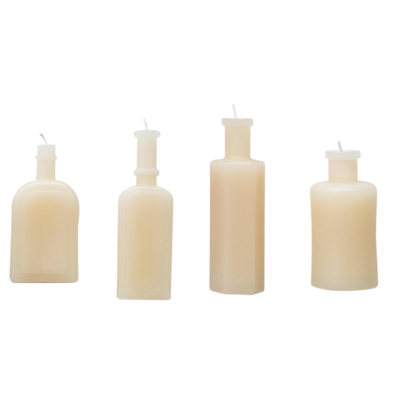 Hello Honey® Cream Unscented Bottle-Shaped Candle Set